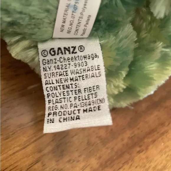 Webkinz Ganz Tie Dye Frog Toy Plush Green Yellow Stuffed Animal Soft - Picture 7 of 10